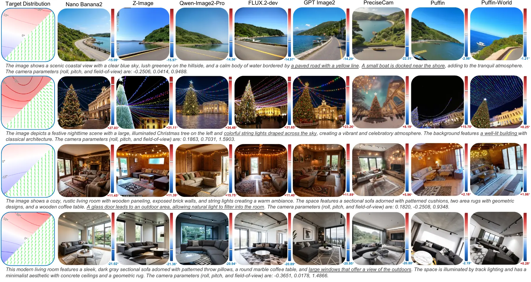Free-viewpoint spatial simulation comparison across image generation models